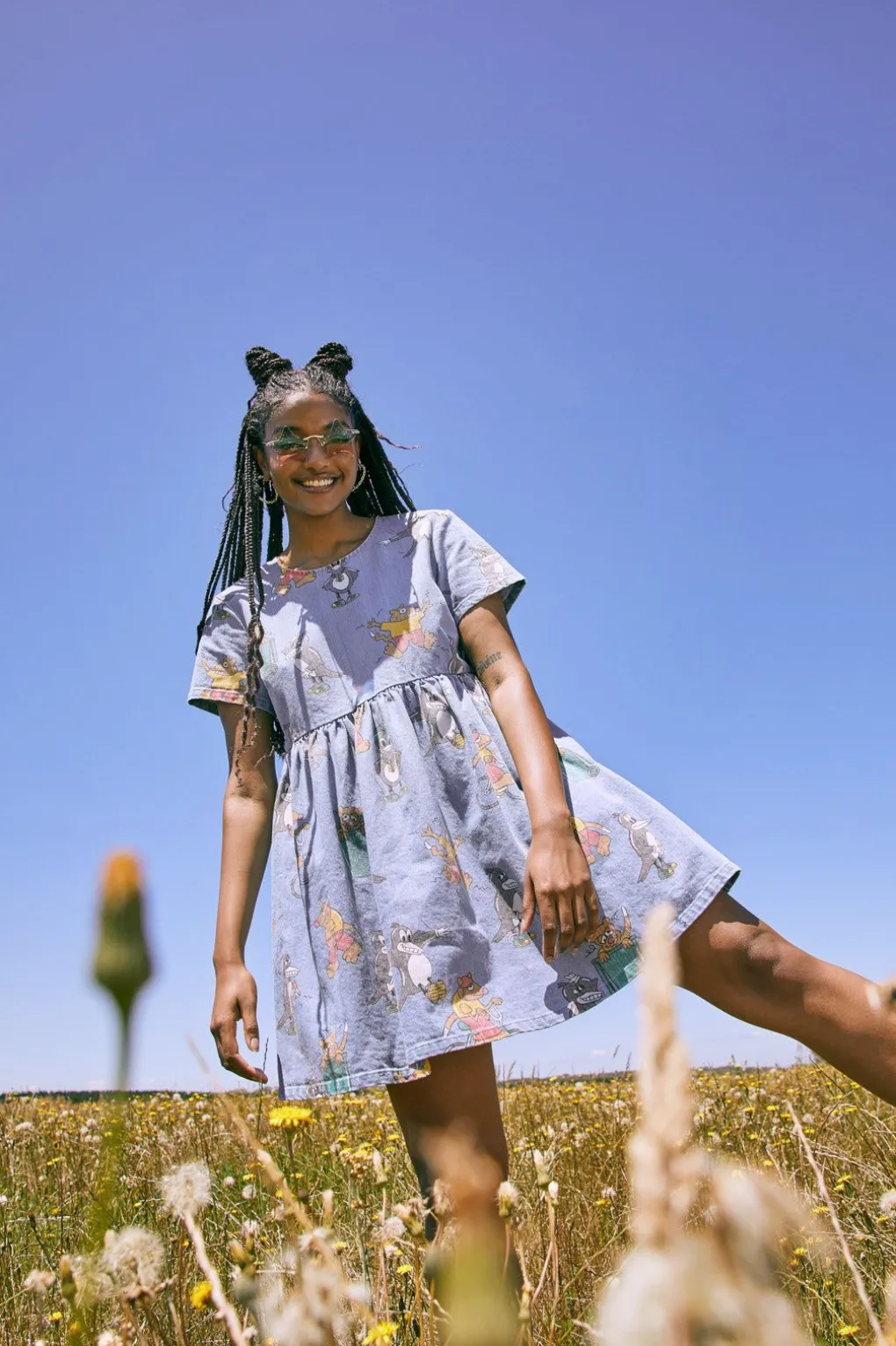 Possum Magpie Smock Dress