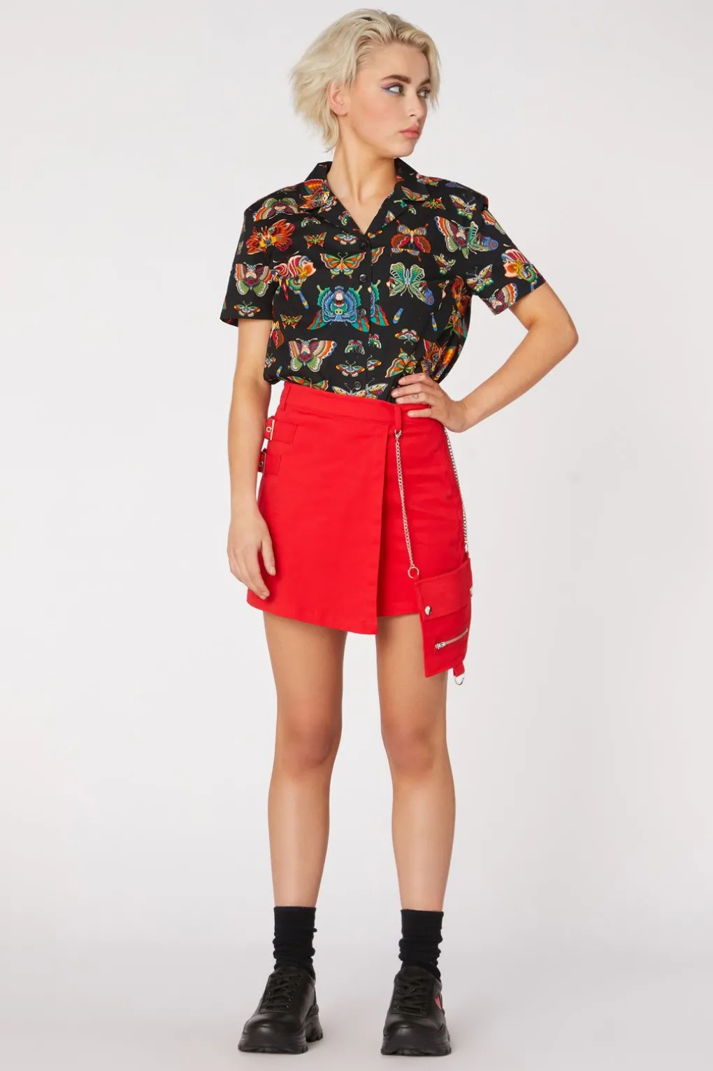 Punk Morpho Drill Skort
