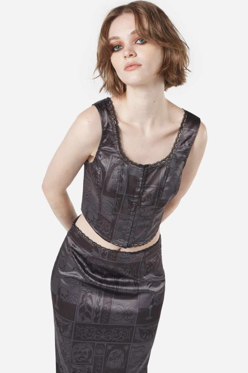 Ruined Mansion Satin Brocade Corset