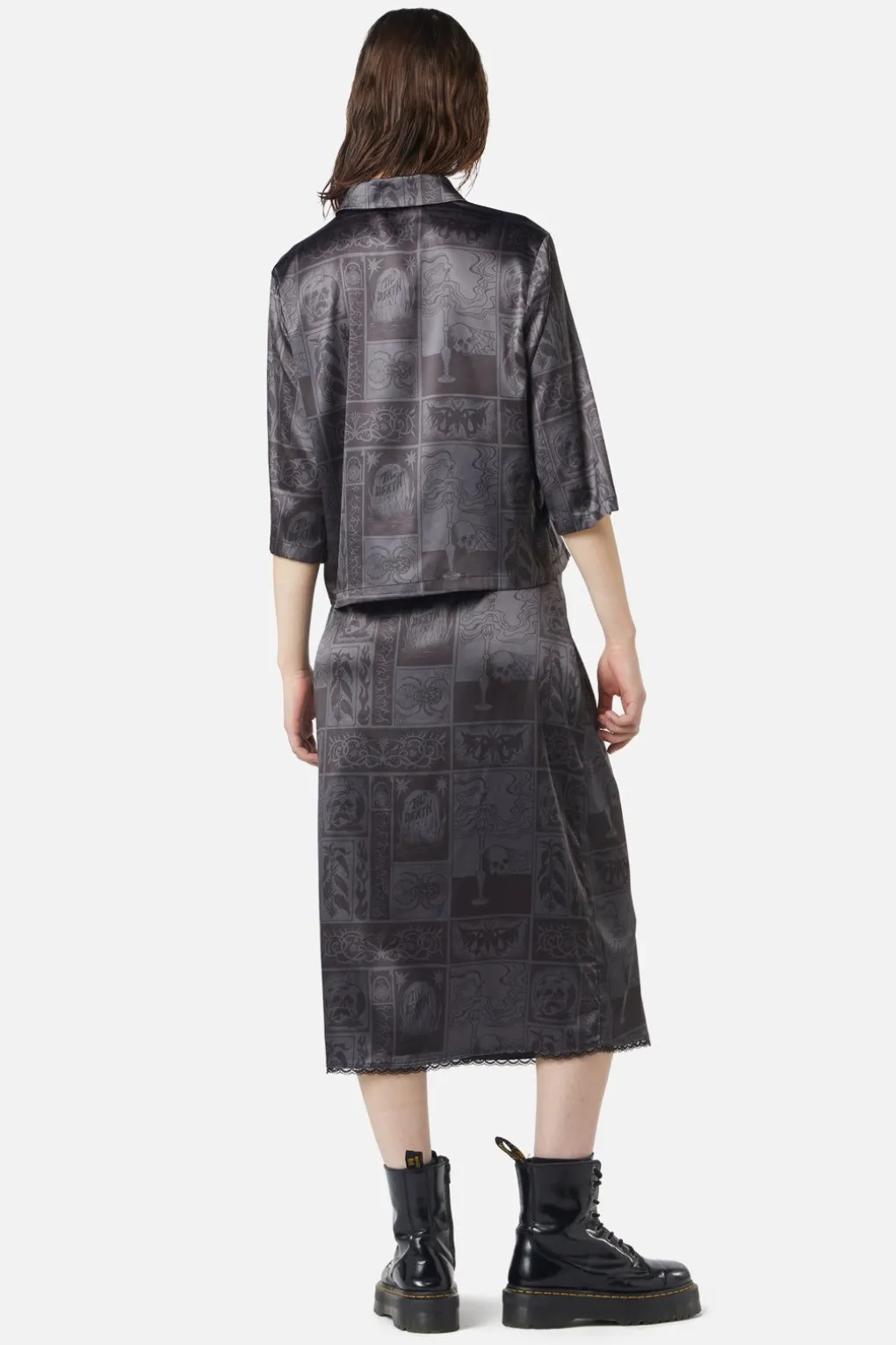 Ruined Mansion Satin Brocade Blouse