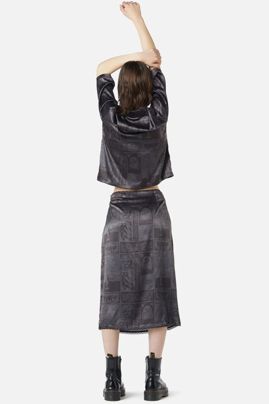 Ruined Mansion Satin Brocade Skirt