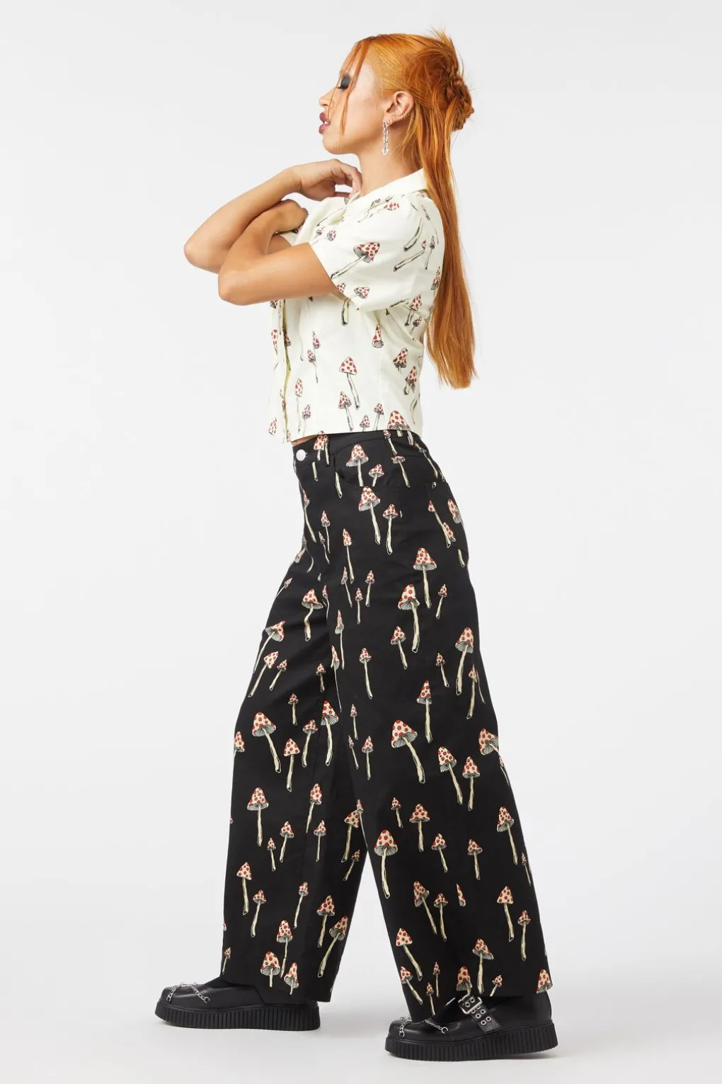 Shroom Cap Wide Leg Pants