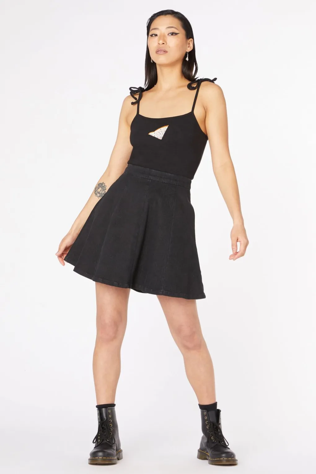 Skater Denim Mini Skirt