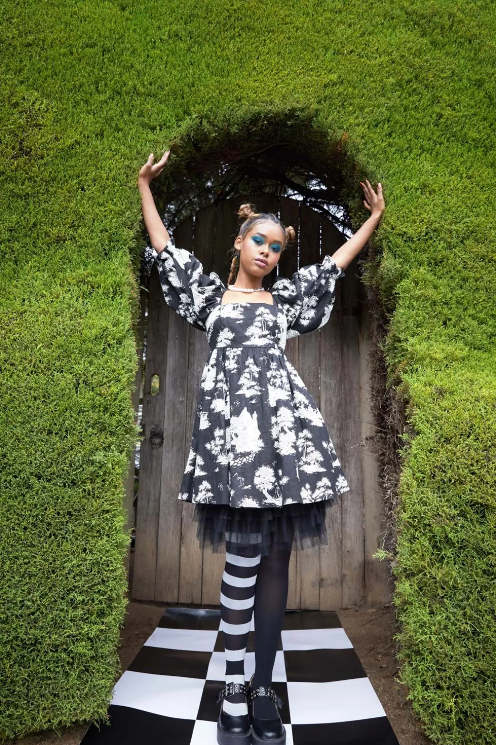 Skelly Toile Printed Dress