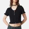 Spoon Charm Frill Knit
