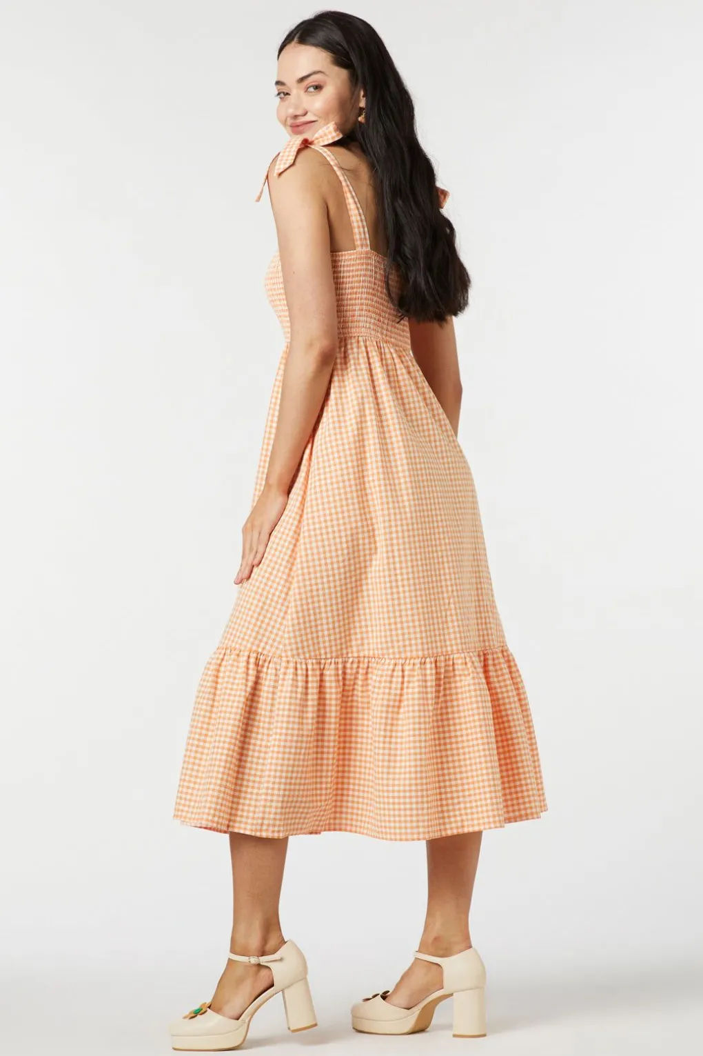 Tessa Check Midi Dress