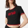 The End Flocked Crop Tee