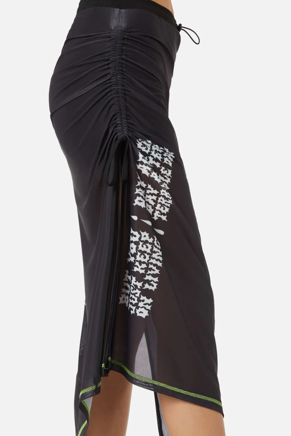 The End Mesh Drawstring Skirt