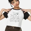 Triassic Line Art Baby Tee