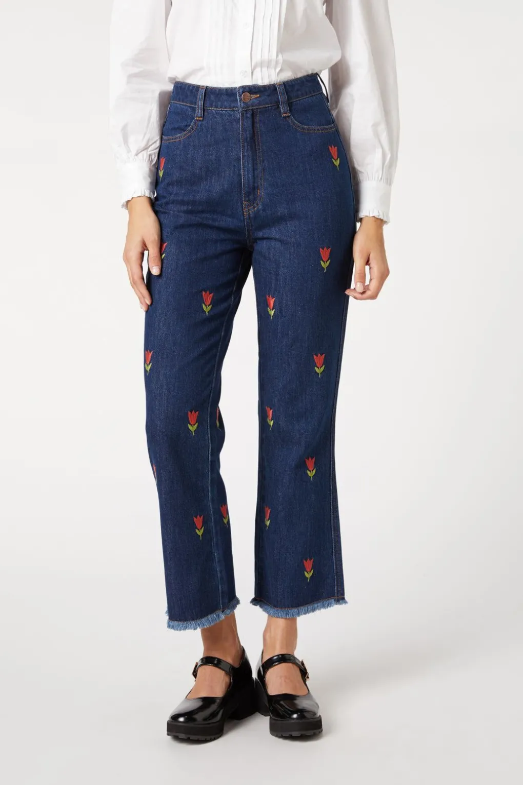 Tulip Embroidered Jean