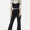 Vowed Flocked Mesh Corset