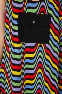 Warped Print Dress