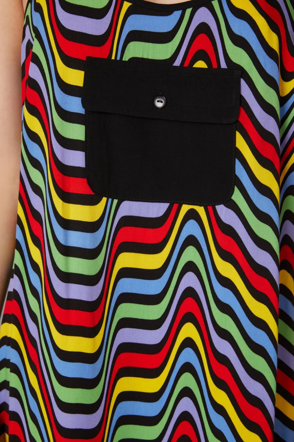 Warped Print Dress