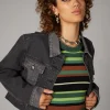 Washed Denim Goth Jacket