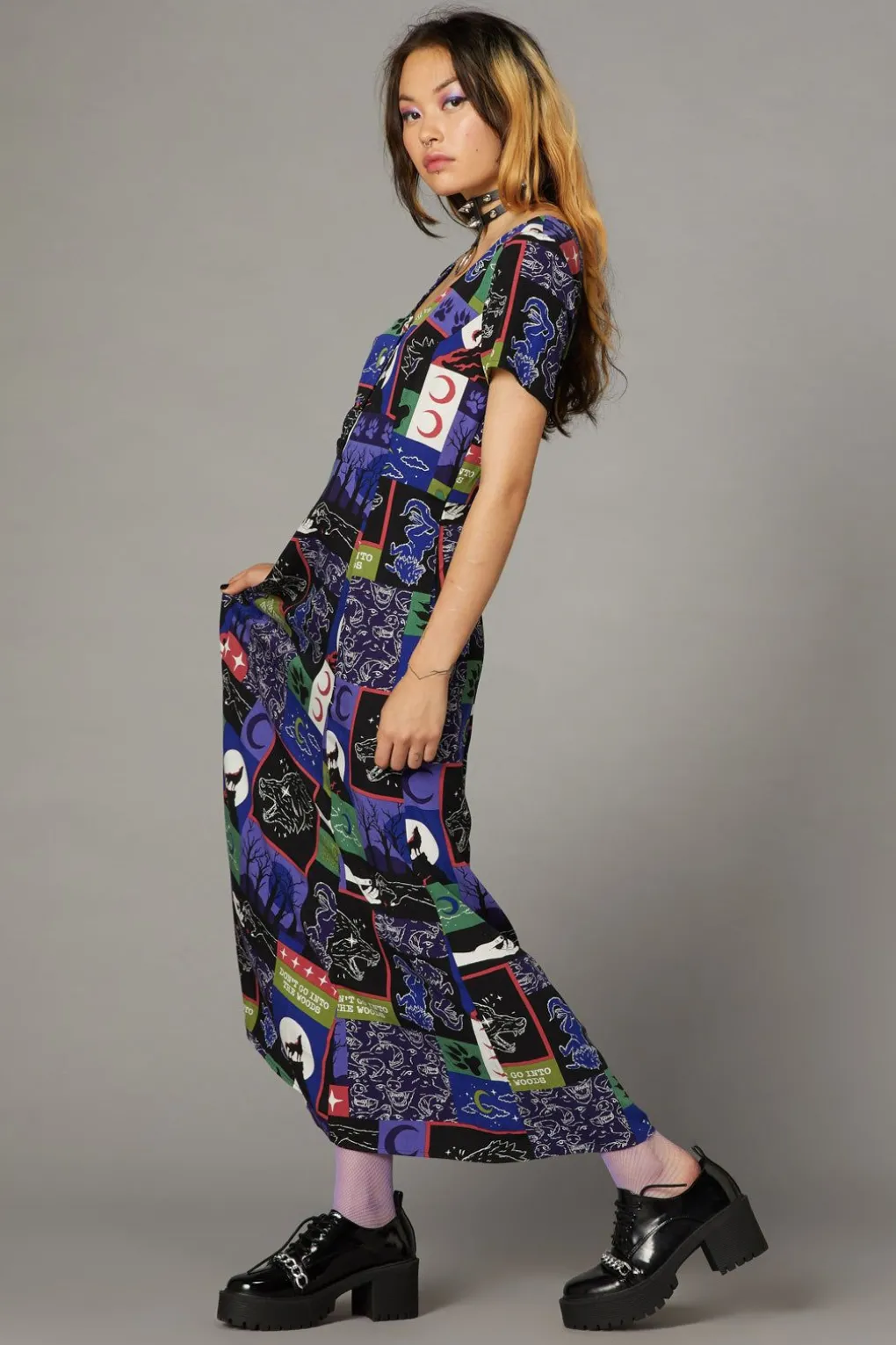 Wolf Pack Print Dress