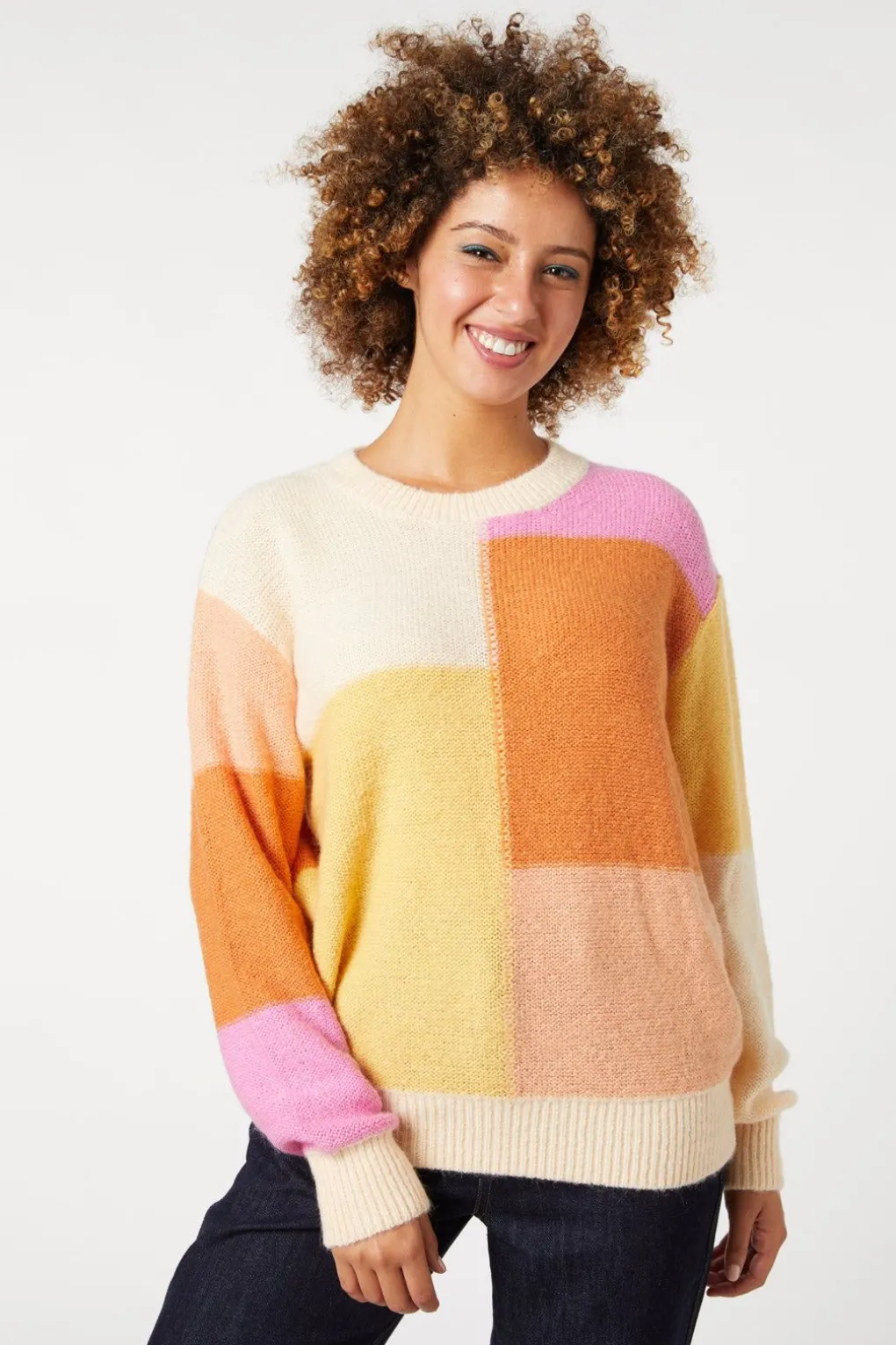 Zina Patchwork Sweater